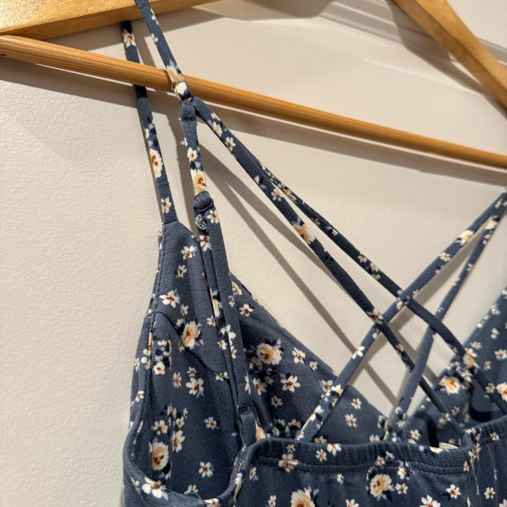 NINE BRITTON Lizzy Maternity Brushed Knit Dress XS Blue Floral - Picture 12 of 14